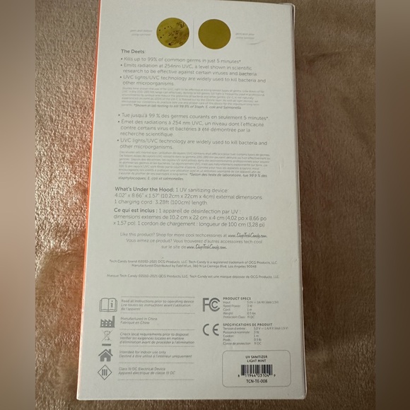 Tech Candy UV Sanitizer New in Box in Light Mint - Picture 3 of 7